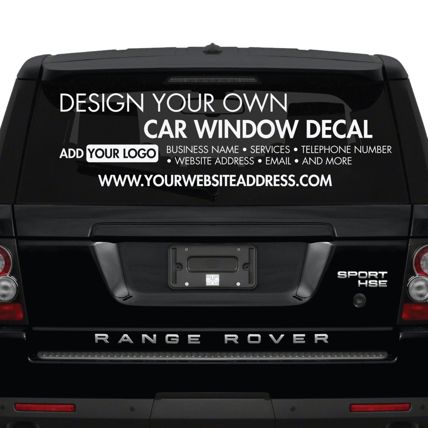 Car Window Sticker Design Your Own Custom Made Personalised Car 