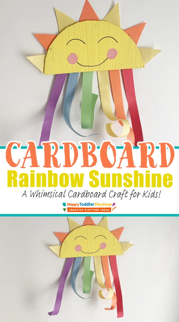 Cardboard Rainbow Sunshine Craft Happy Toddler Playtime