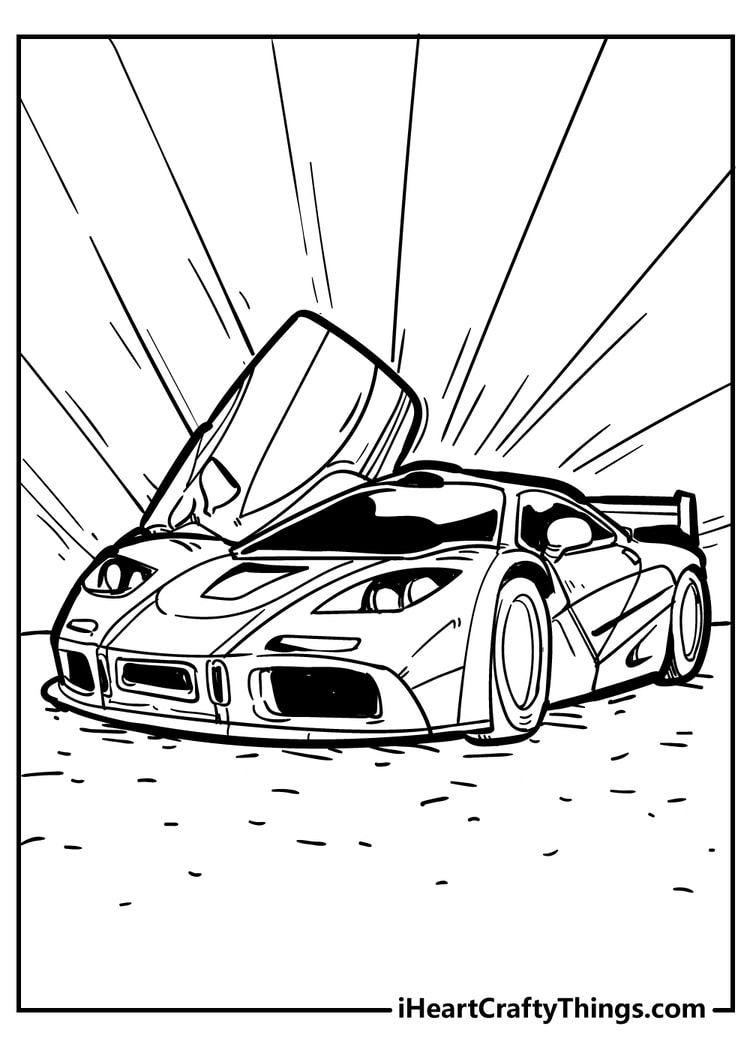 coloring pages printable of cars
