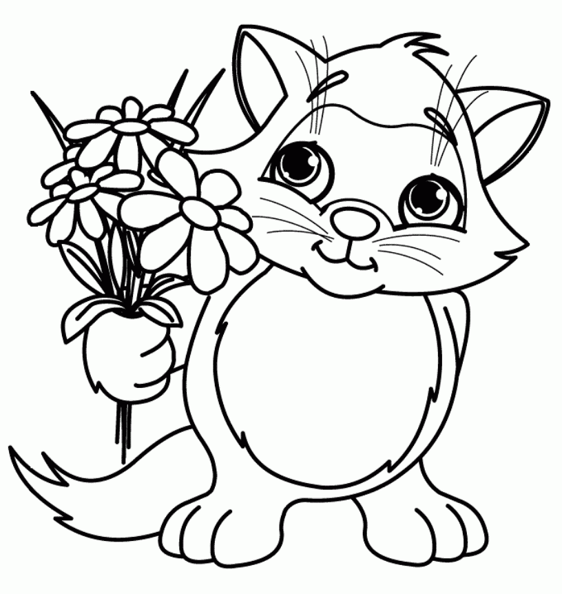 Cartoon Cat Coloring Pages Coloring Home