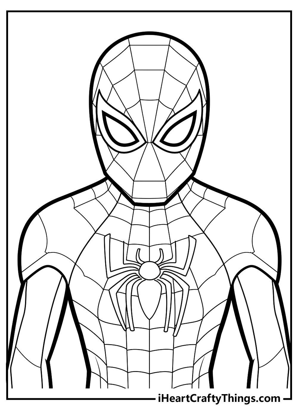 Cartoon Spider Man Coloring Pages Coloring Nation