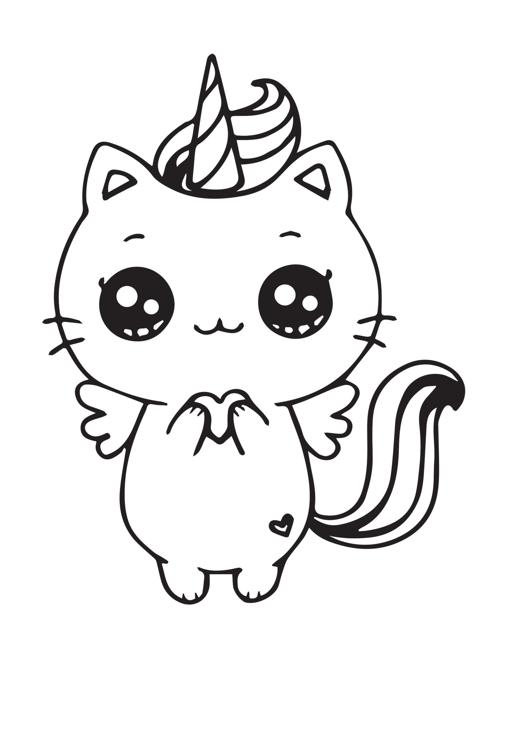 Cat Unicorn Coloring Pages Coloring Home
