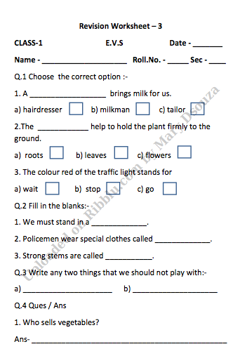 cbse class 1 worksheets free