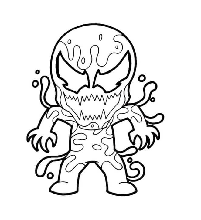 Chibi Venom Coloring Page Free Printable Coloring Pages For Kids