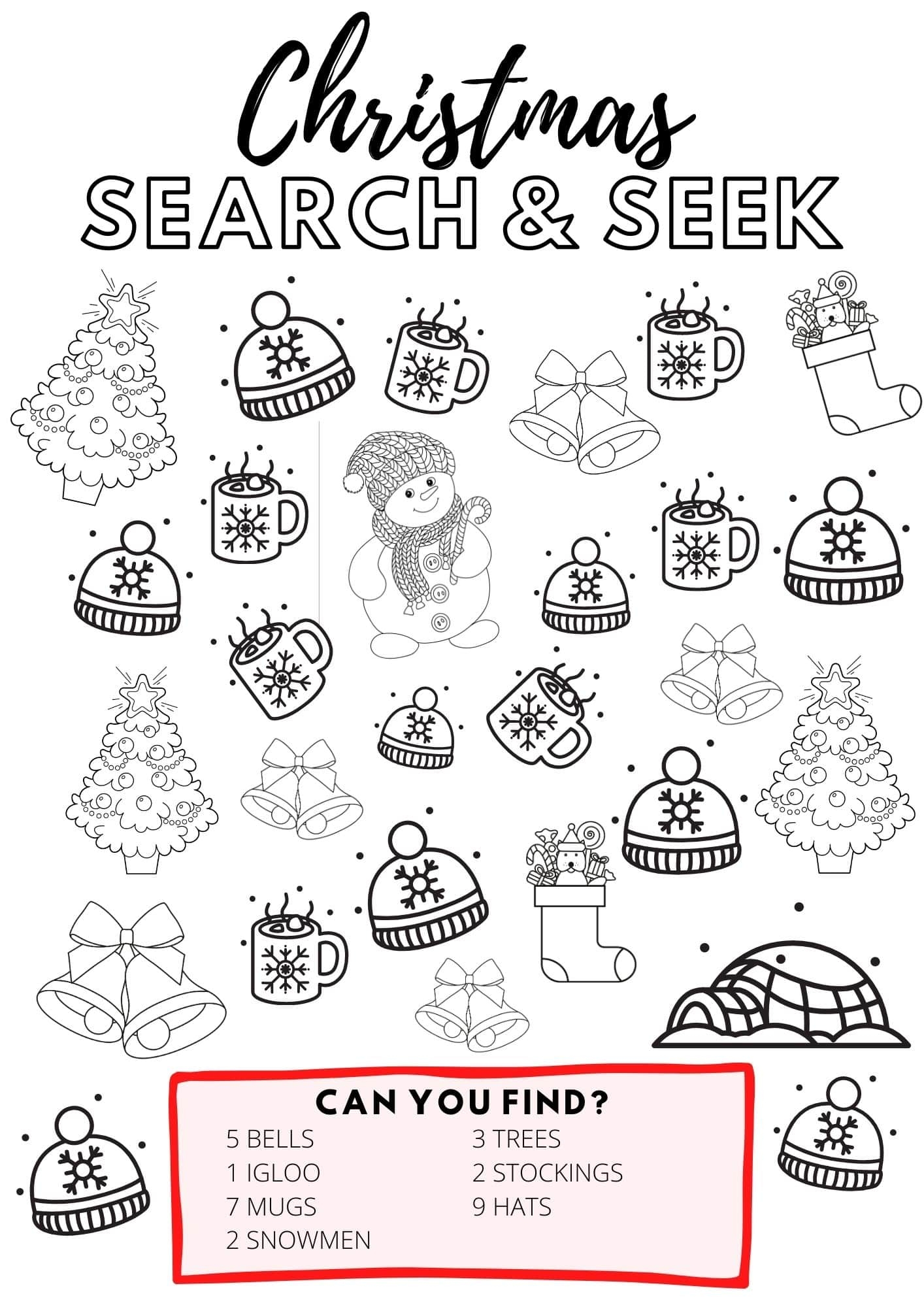 Christmas Activities For Kids Printable