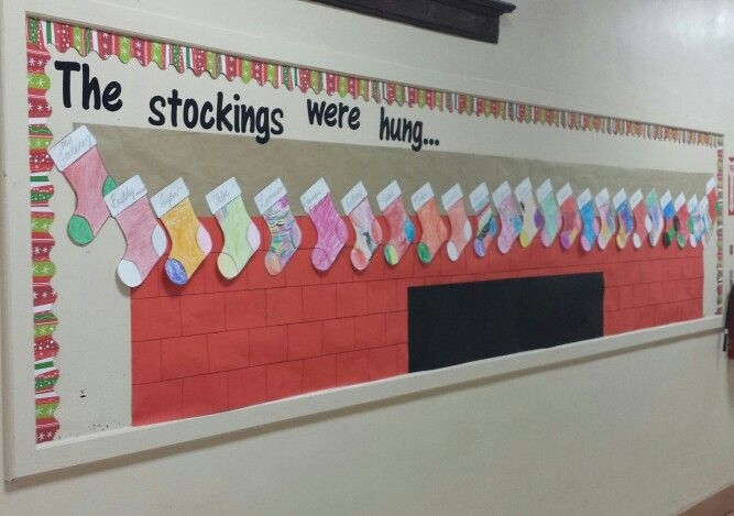 Christmas Bulletin Board 39 The Stockings Were Hung 39 