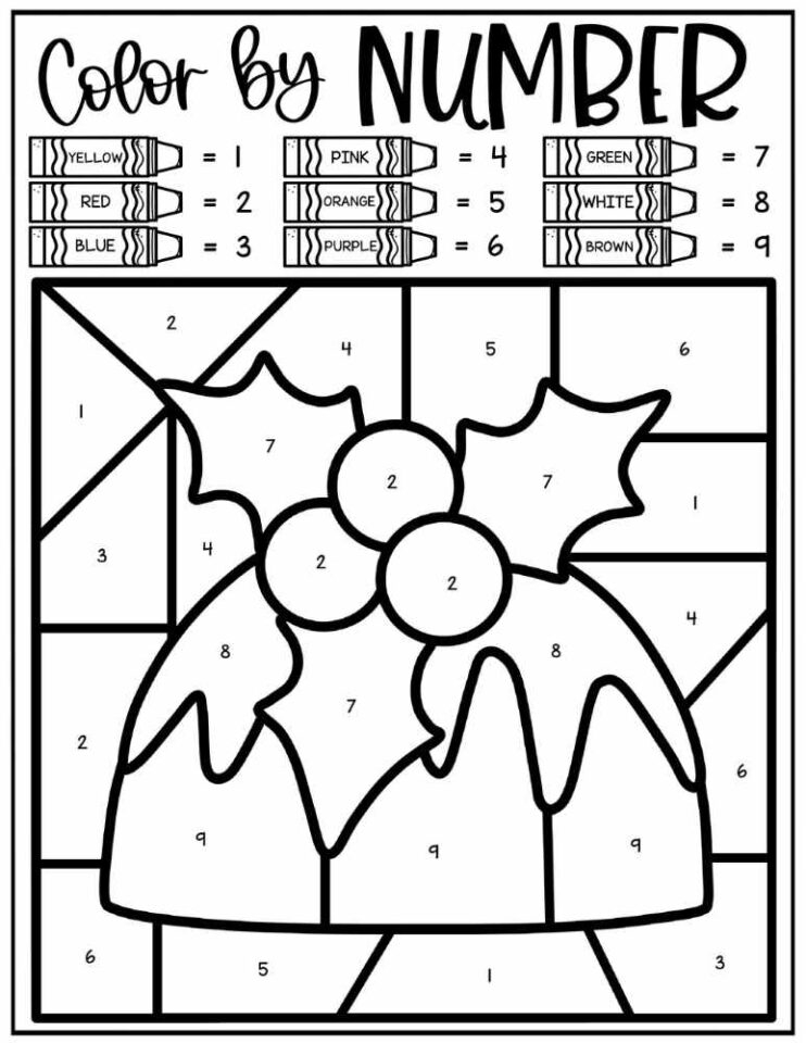 color by number printables free
