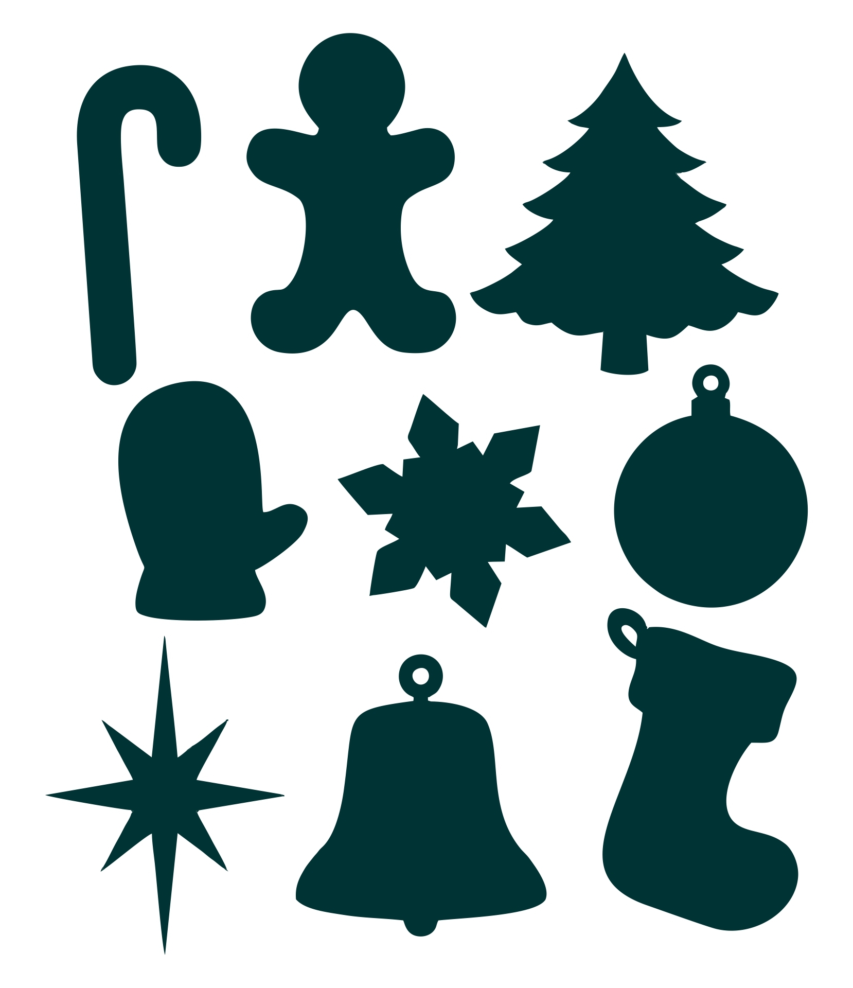 Christmas Ornaments Cutouts 10 Free PDF Printables Printablee