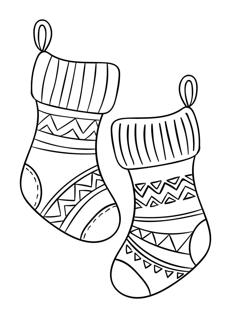 Christmas Stocking Coloring Pages 15 Free PDF Printables Printa 
