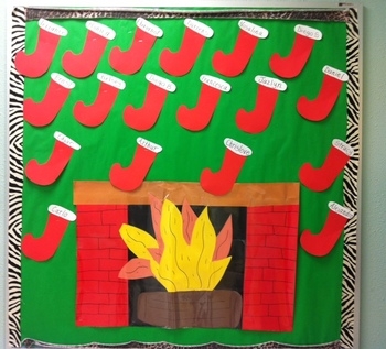 printable stockings for bulletin board