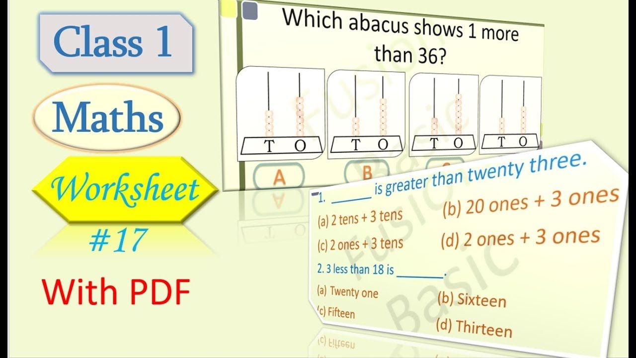 Class 1 Maths 1st Grade Math Worksheets Grade 1 Quiz Pdf