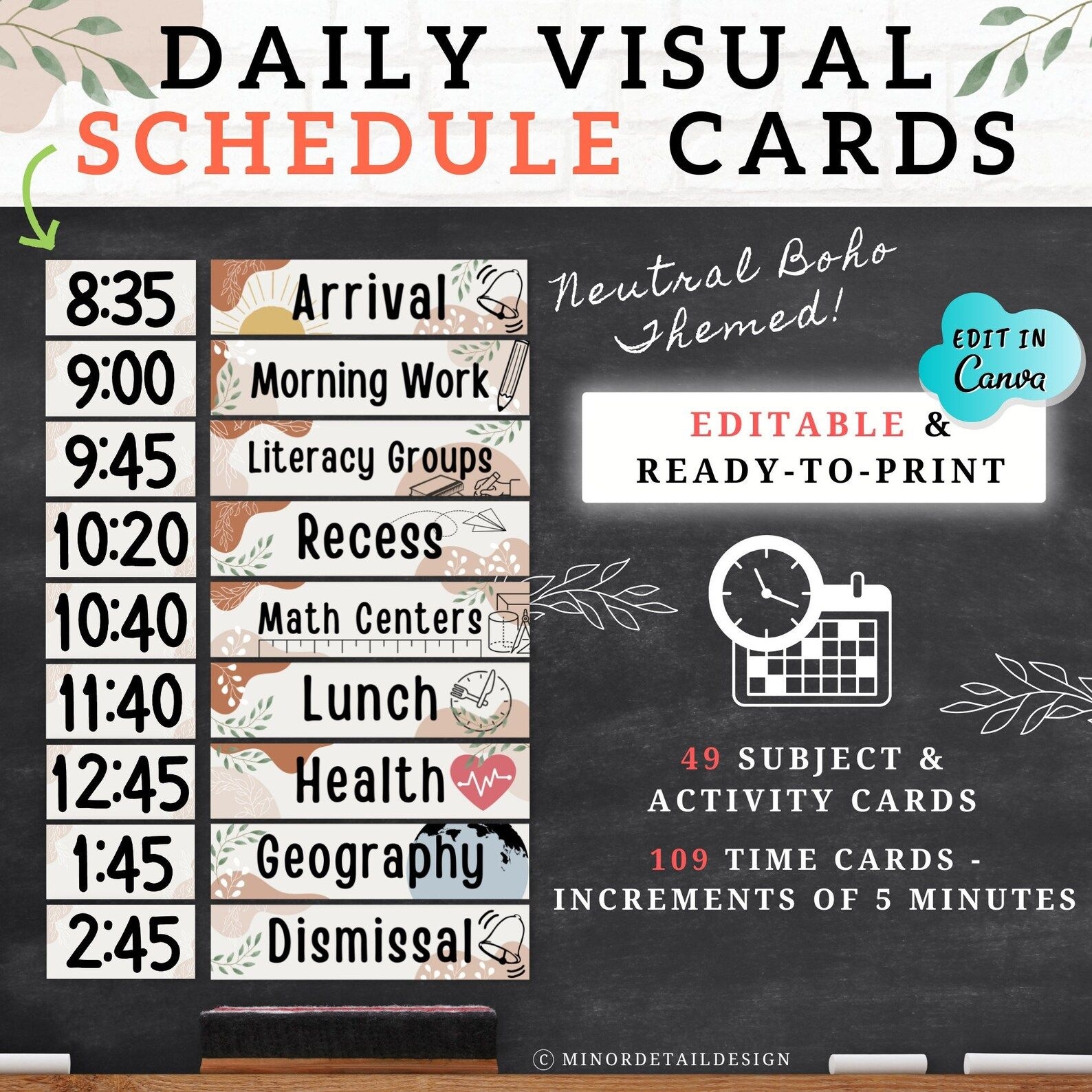 Classroom Daily Schedule Daily Schedule Cards Daily Schedule Template 