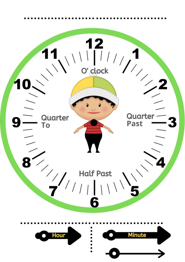 free clock printables for preschool