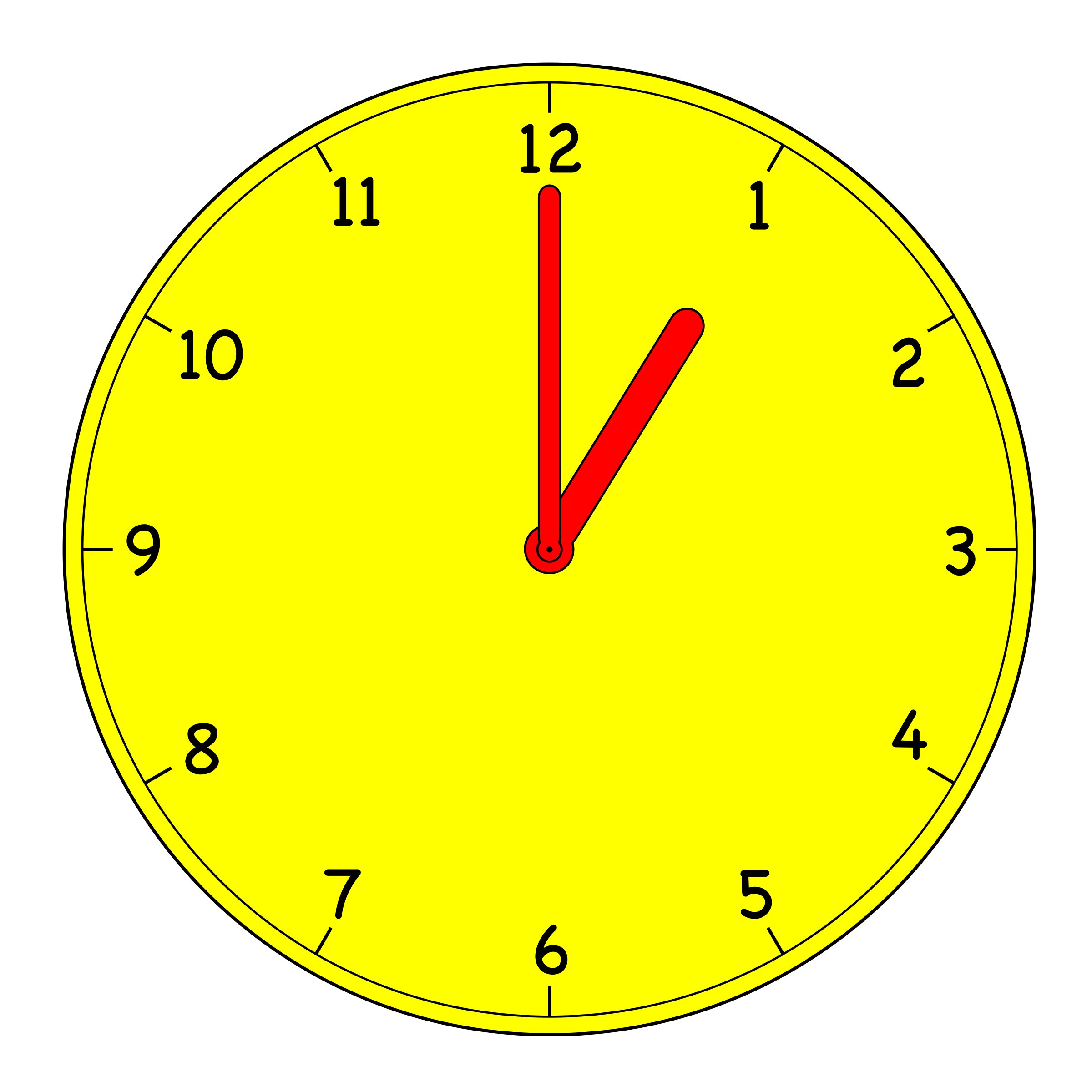 clock showing half hour
