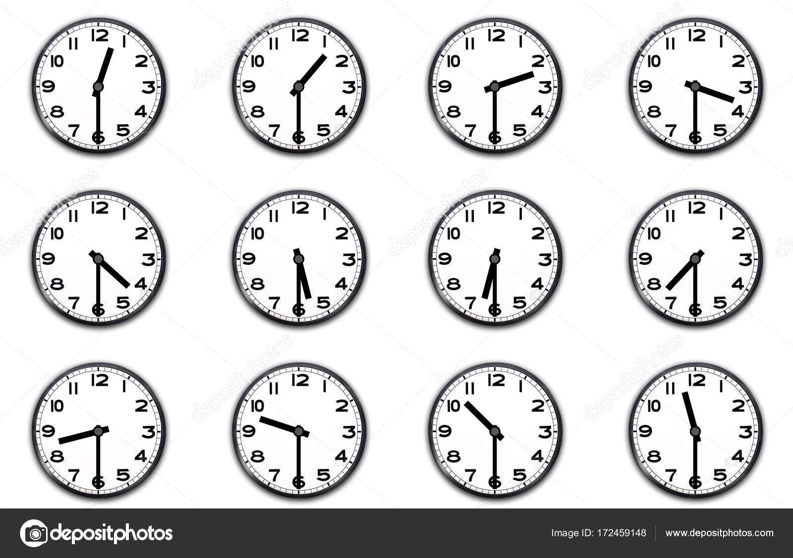 half hour times on clock