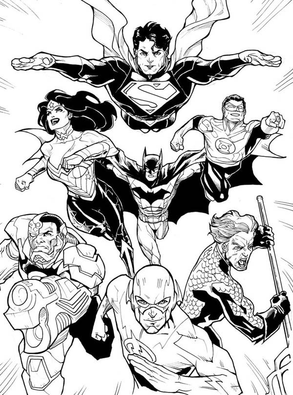 Collection Of Dc Comics Coloring Pages Free Printable