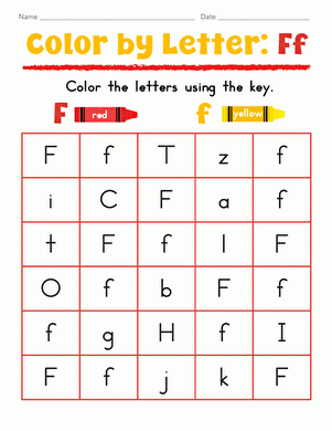 color by number letter f