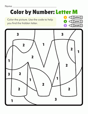 color by number letter i