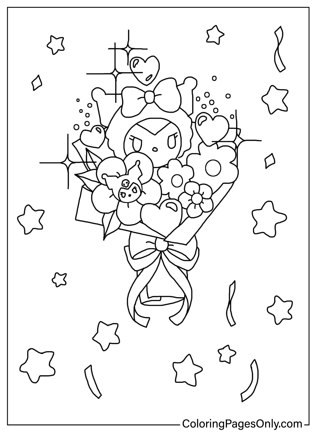 Color Page Kuromi Free Printable Coloring Pages