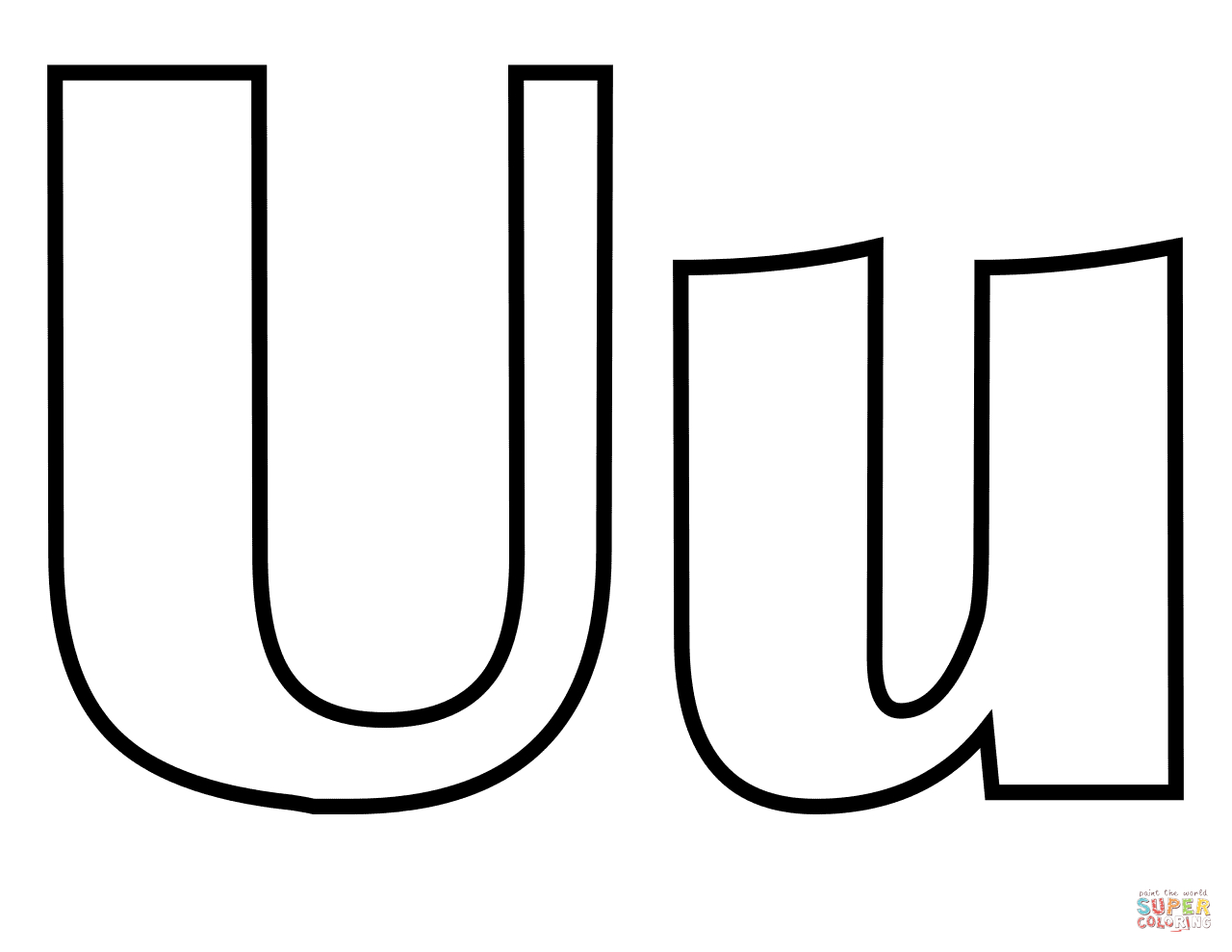 Coloring Page Coloring Page Alphabet Pages Letter U Free Printable