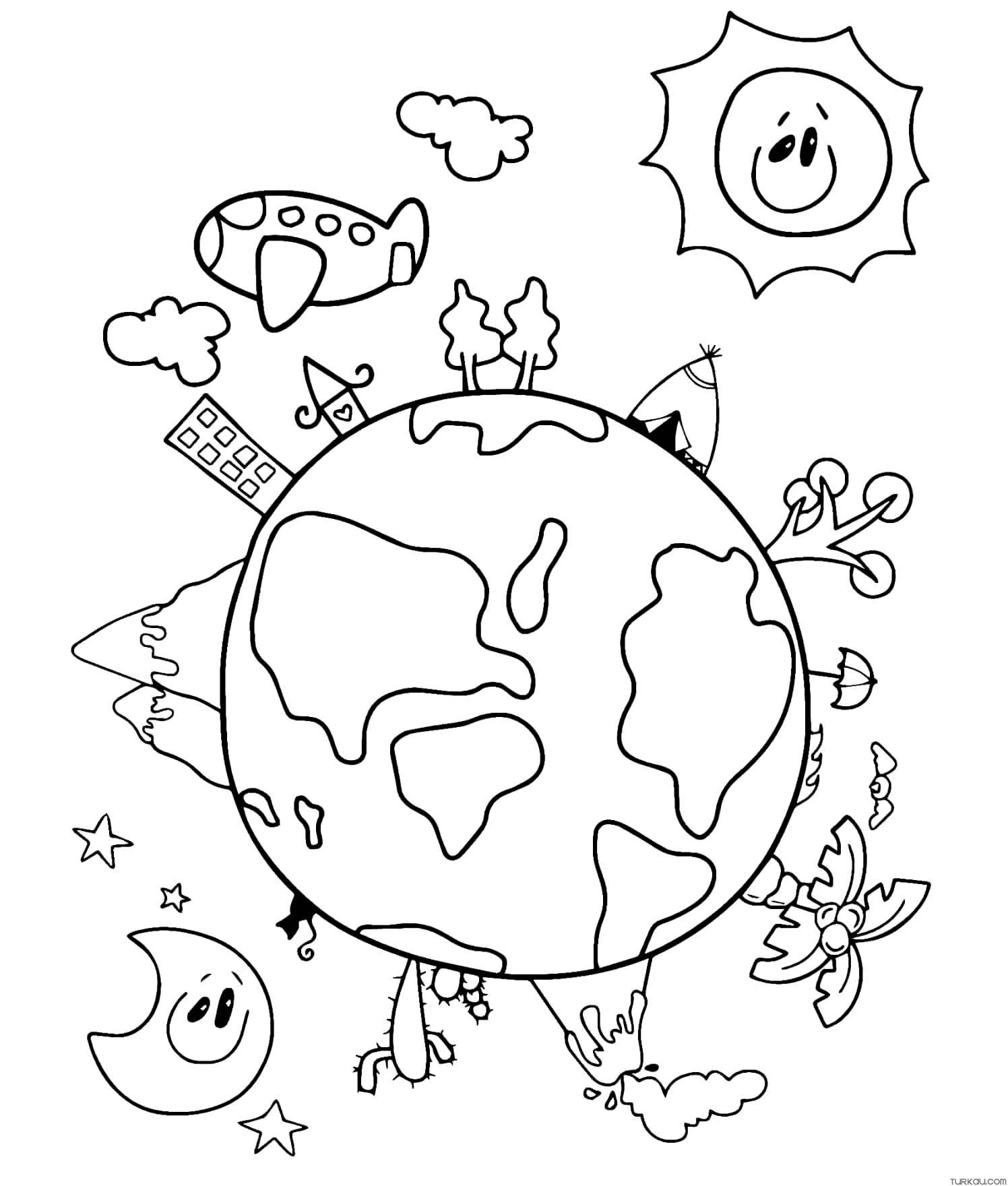 Coloring Page Earth Coloring Book 6000 Coloring Pages Bilarasa