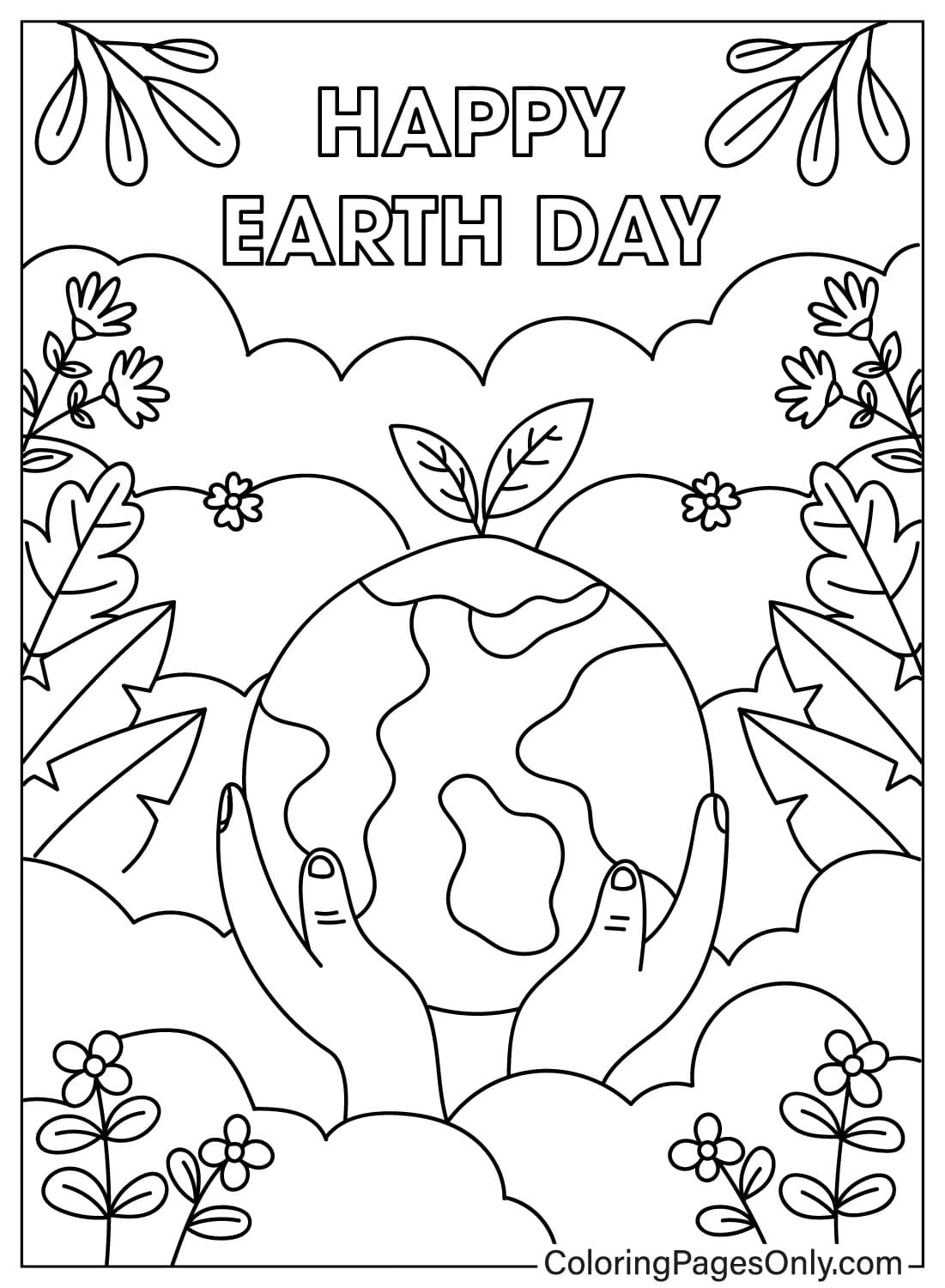 coloring page earth