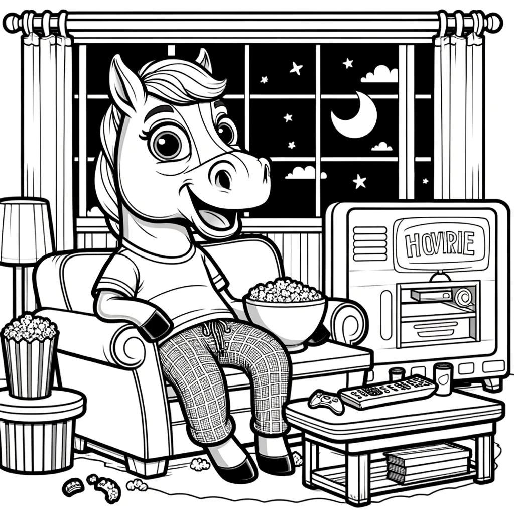 Coloring Page Movie Night Magic Printable Horse Color Page For Kids