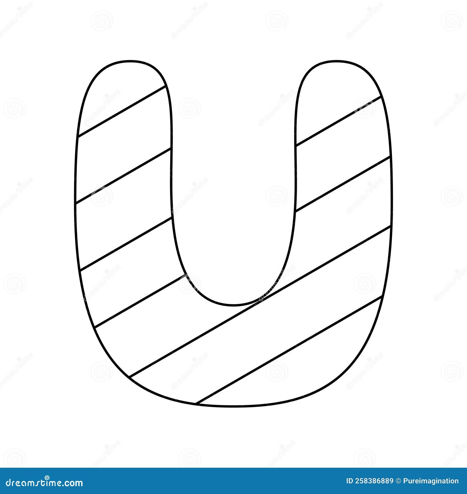 Coloring Page With Letter U For Kids Stock Vector Illustration Of 
