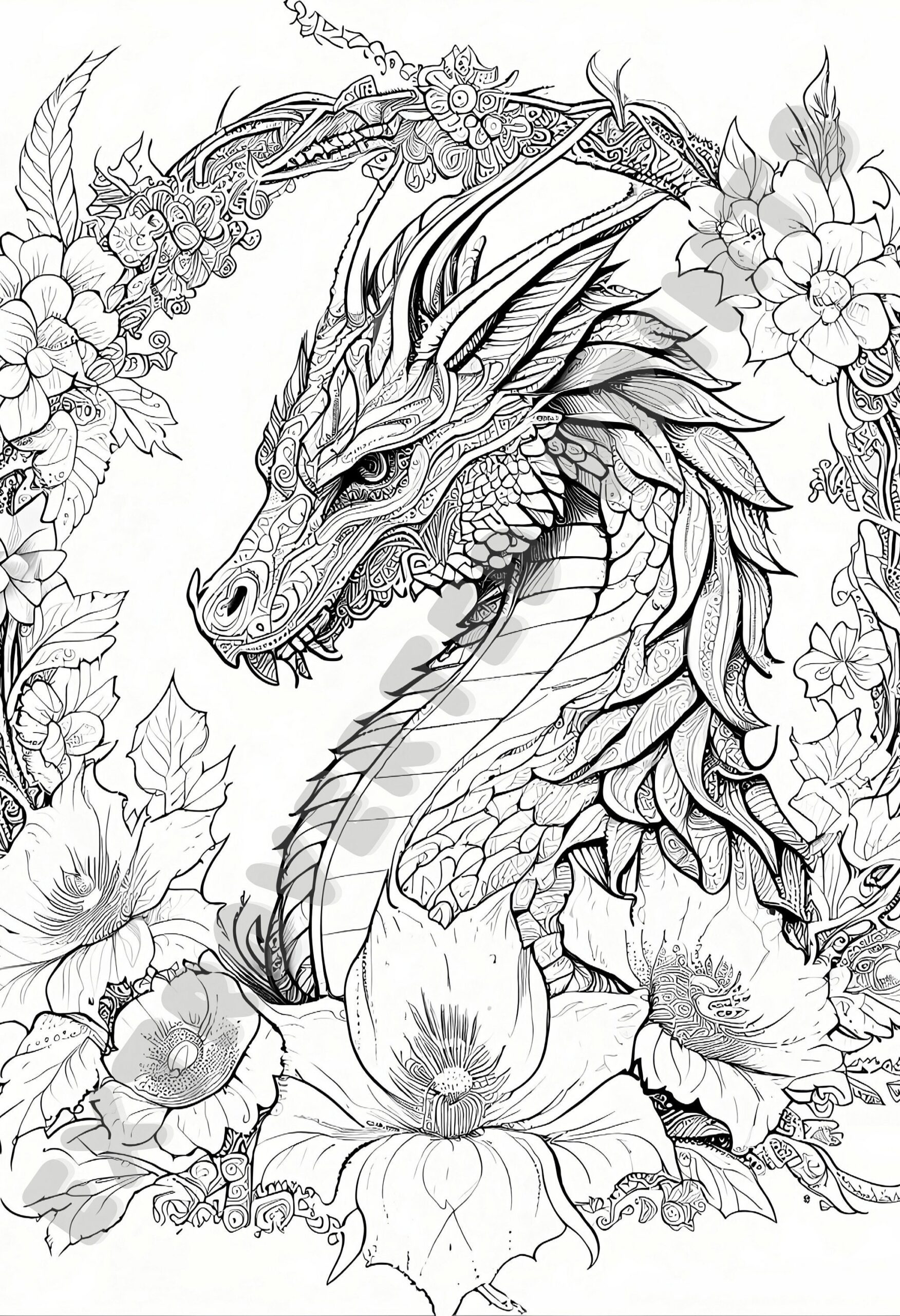 printable coloring sheets dragons