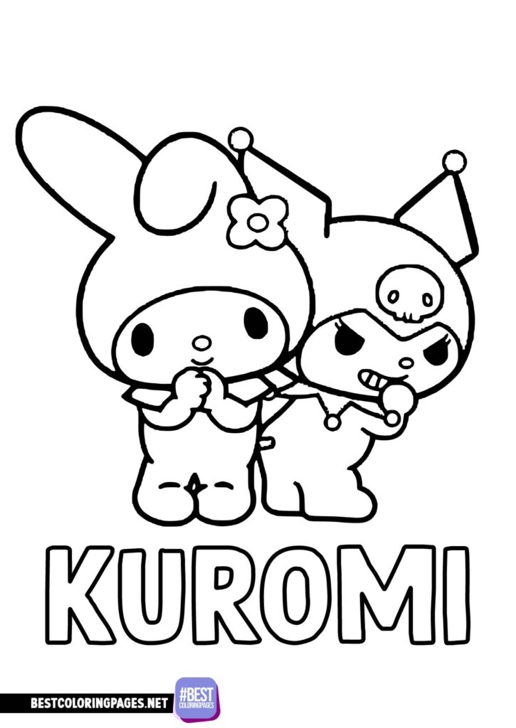Kuromi coloring pages printable