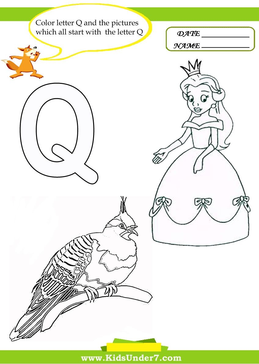 Coloring Pages Letter Q Coloring Home