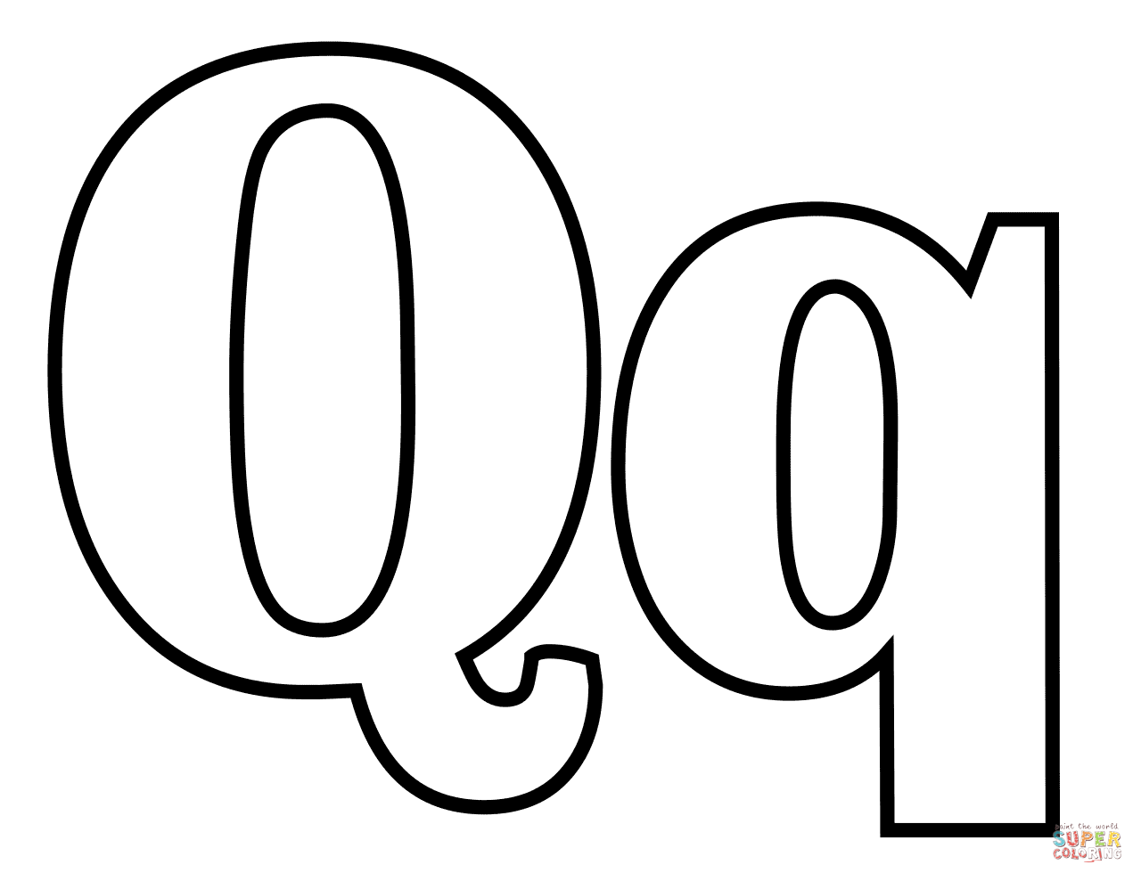 q is for coloring page