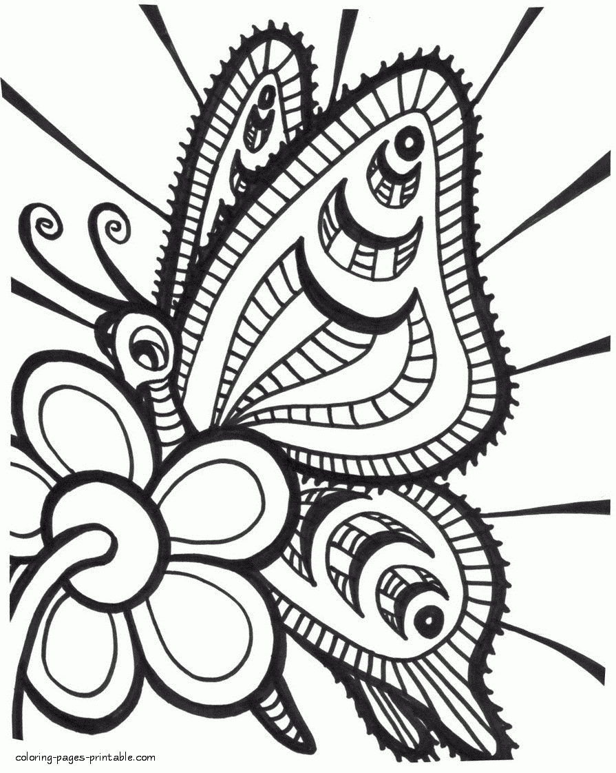 Coloring Pages Of Butterflies For Adults COLORING PAGES PRINTABLE COM