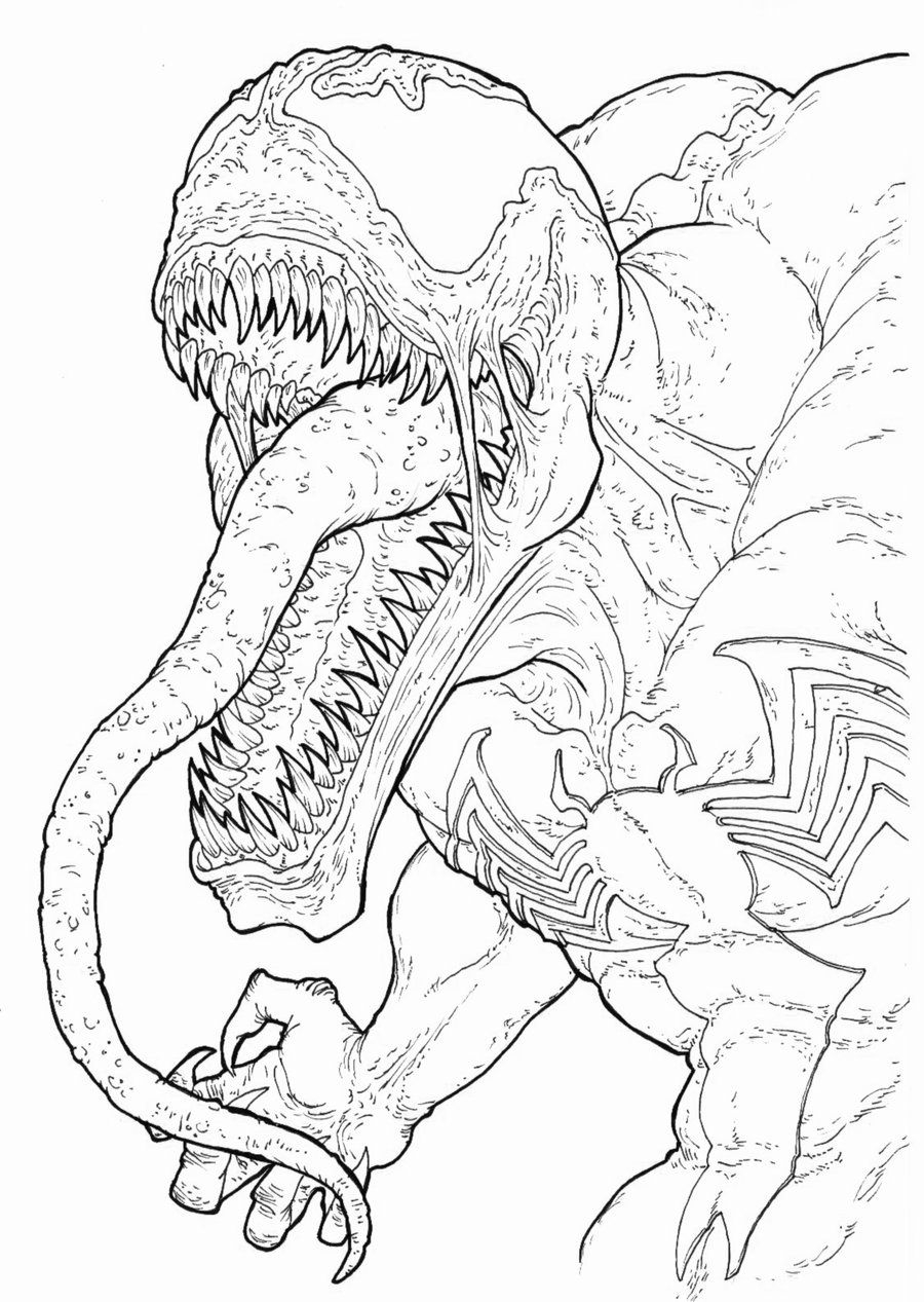 best venom coloring pages