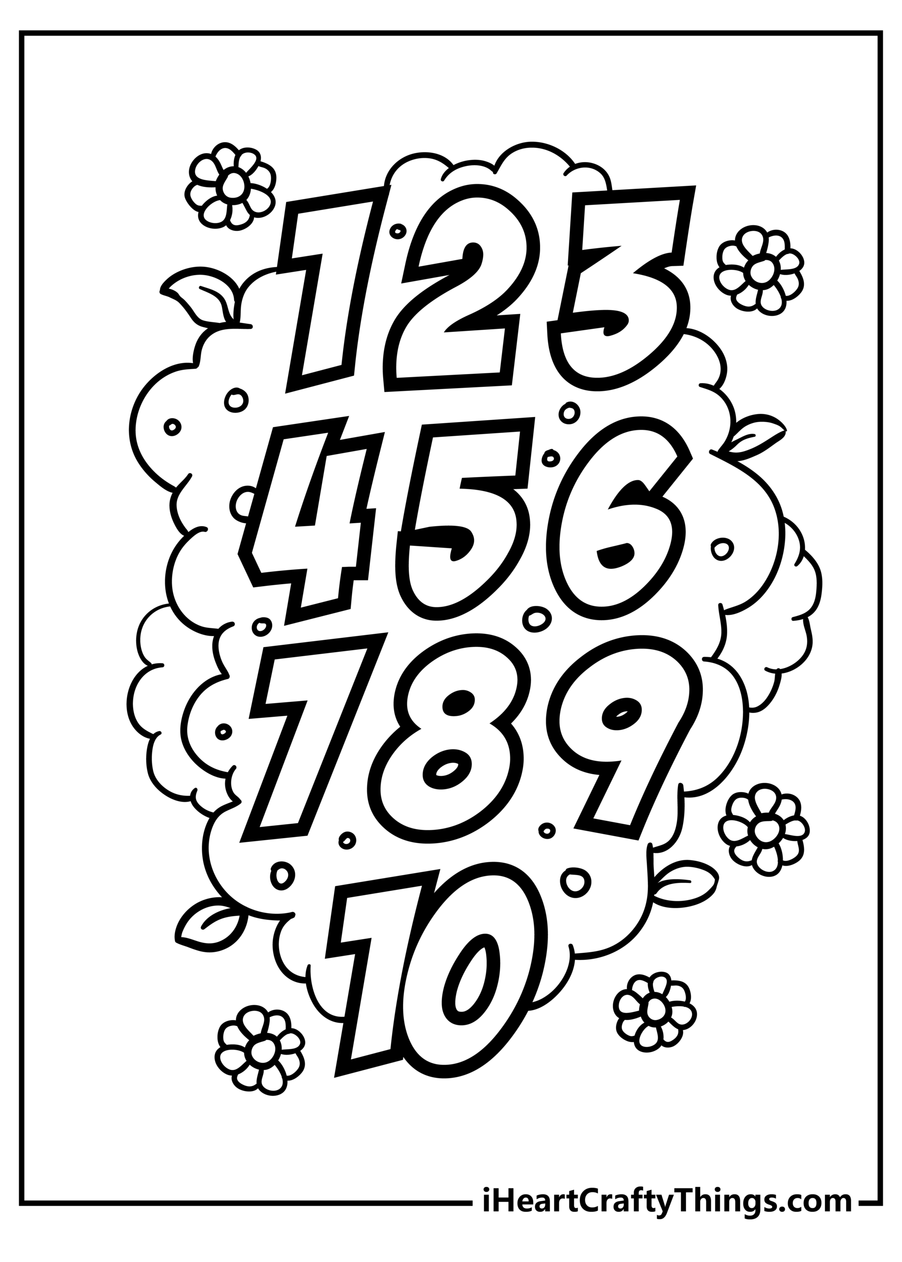 free printable number coloring sheets