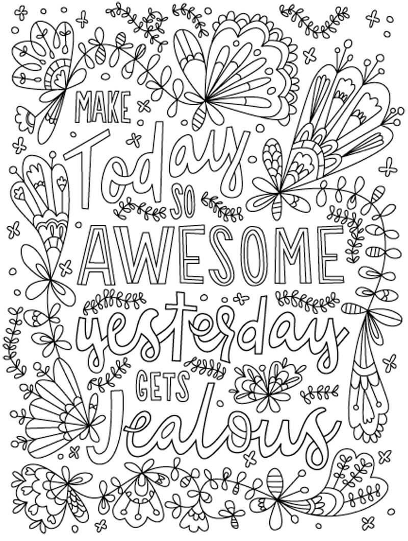 Coloring Quotes Printable Coloring Pages FREE