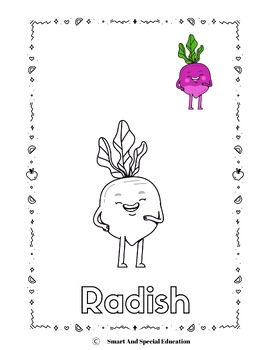 coloring vegetables worksheets