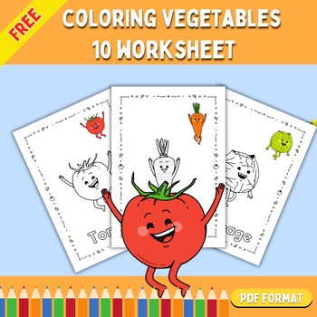 Coloring Vegetables Worksheets By Smart And Special Education TPT