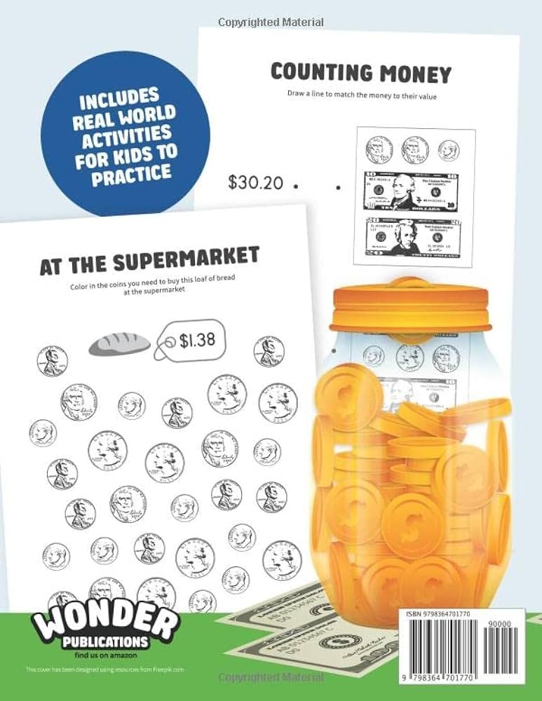 Counting Money Workbook Money Math Worksheets For Kids Ages 5 