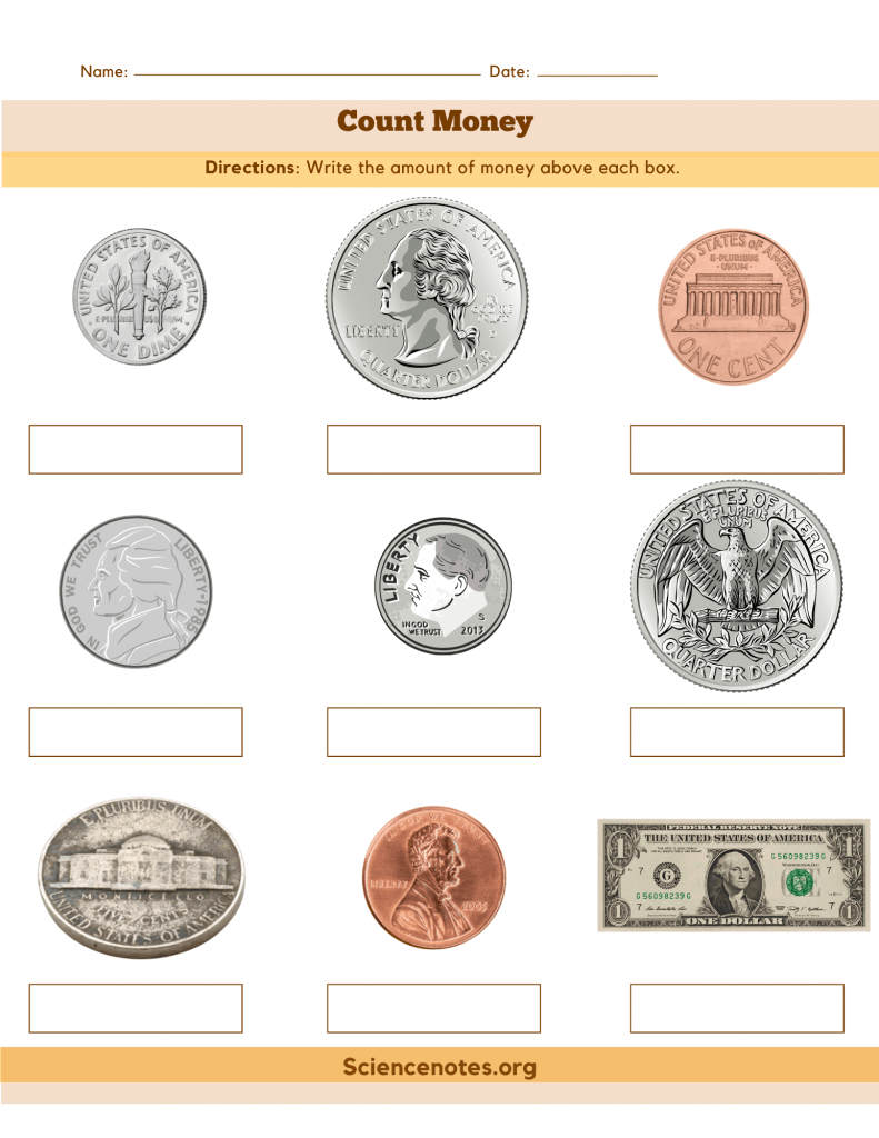 printable coin worksheets free