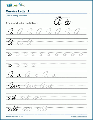 Cursive Letter Handwriting Practice Sheets Infoupdate