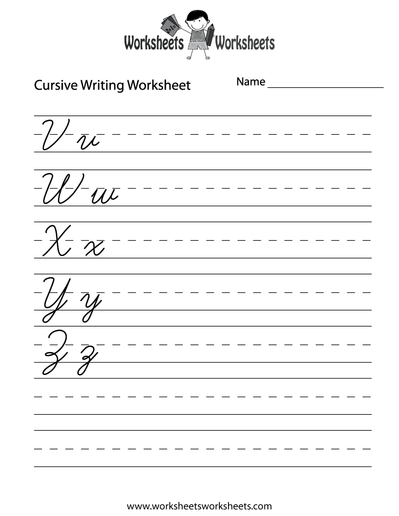 printable free cursive worksheets
