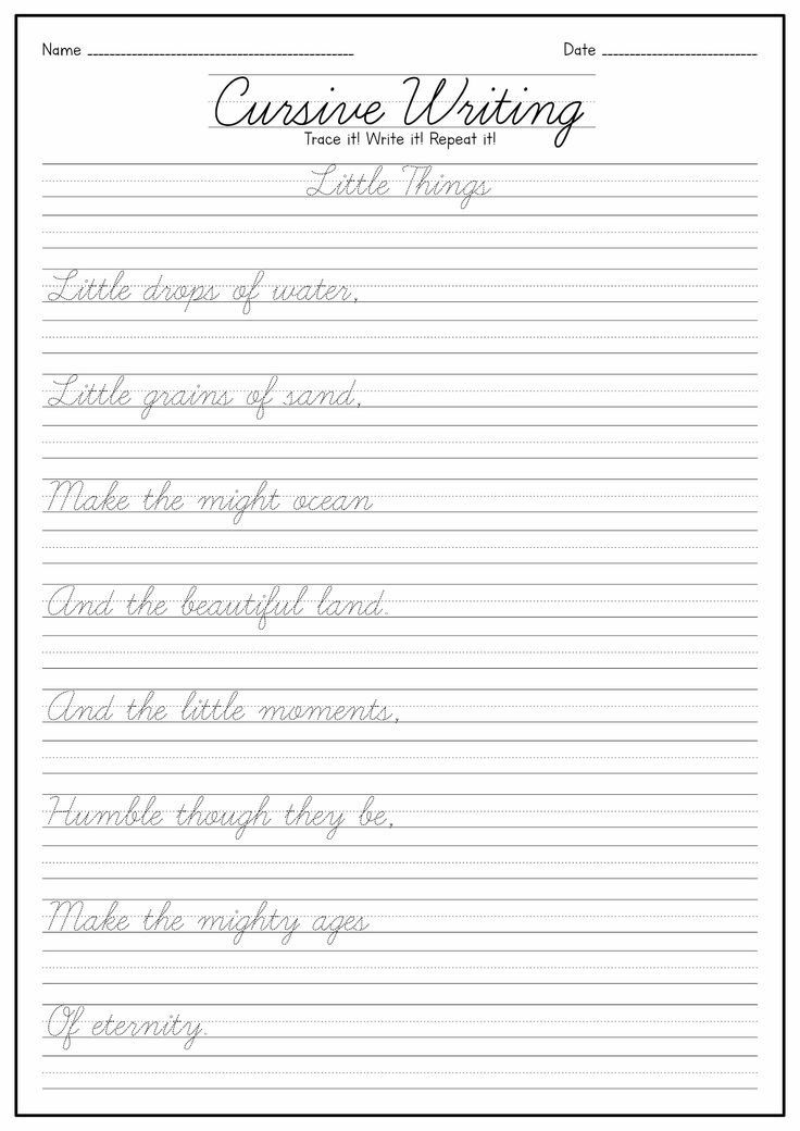 beginner cursive writing practice sheets