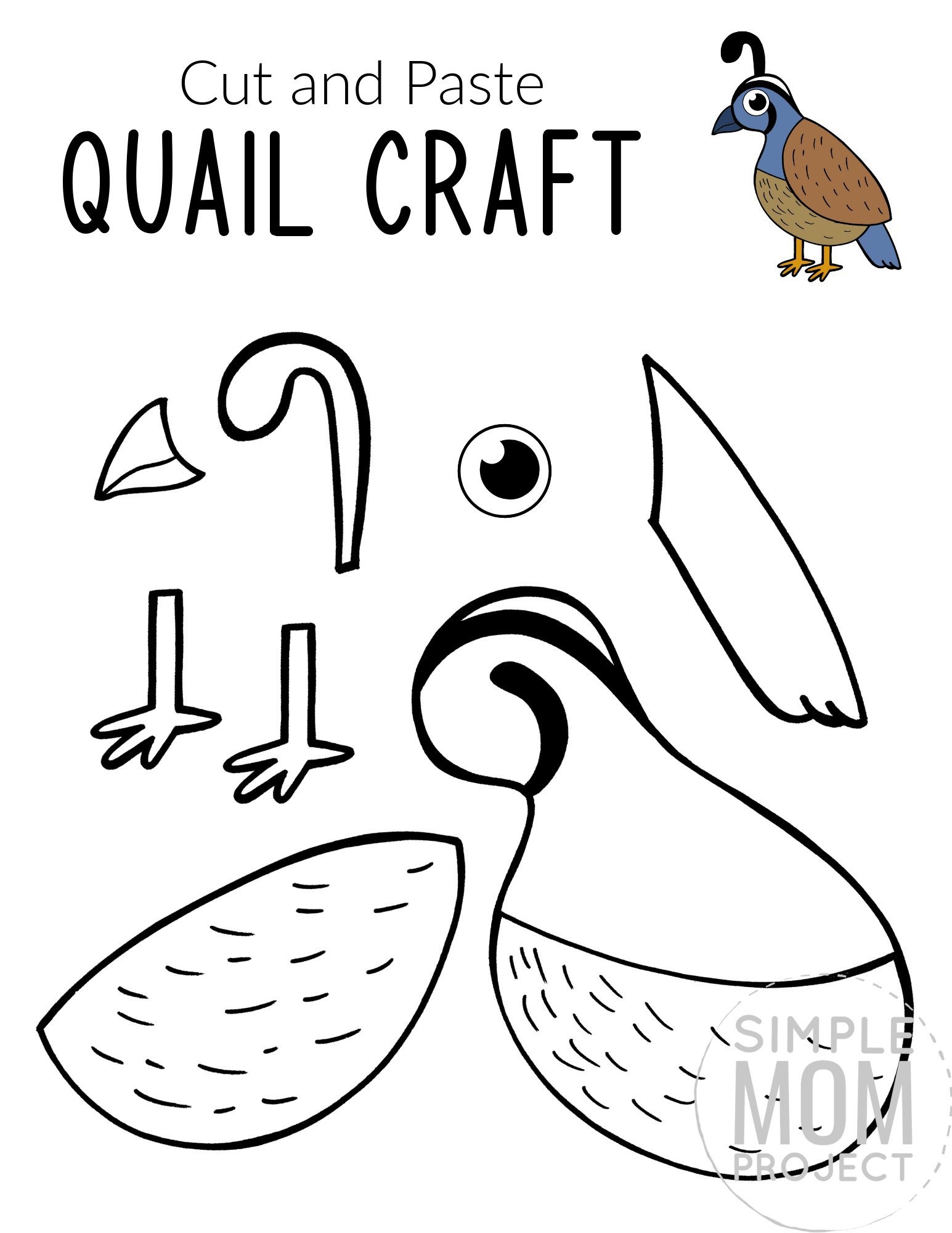 quail crafts for kids printable