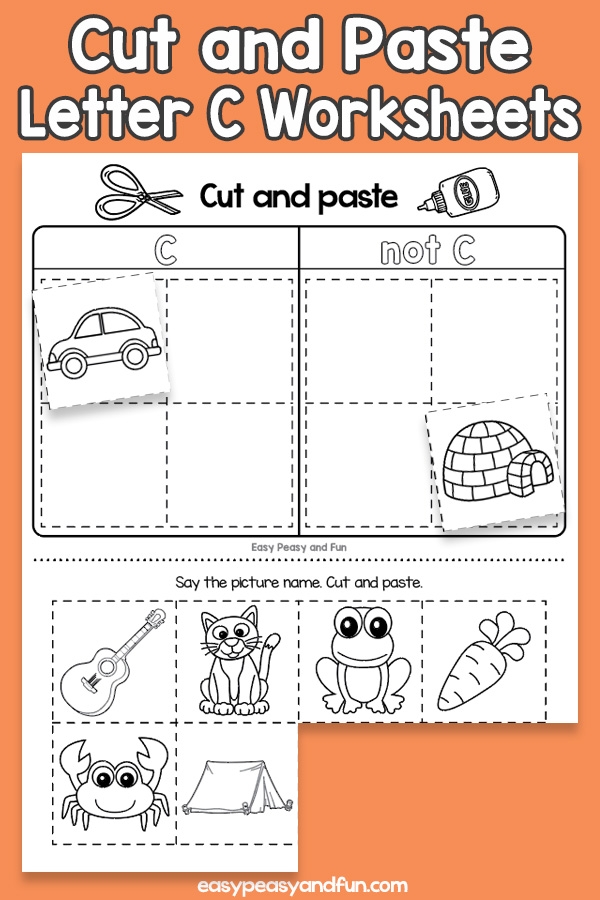 Cut And Paste Letter C Worksheets Easy Peasy And Fun Membership