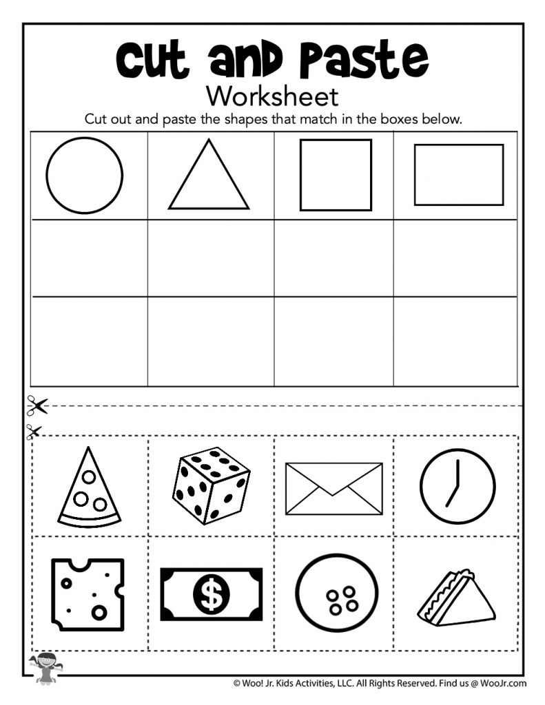 Cut And Paste Shapes Worksheets Woo Jr Kids Activities Children 39 s 