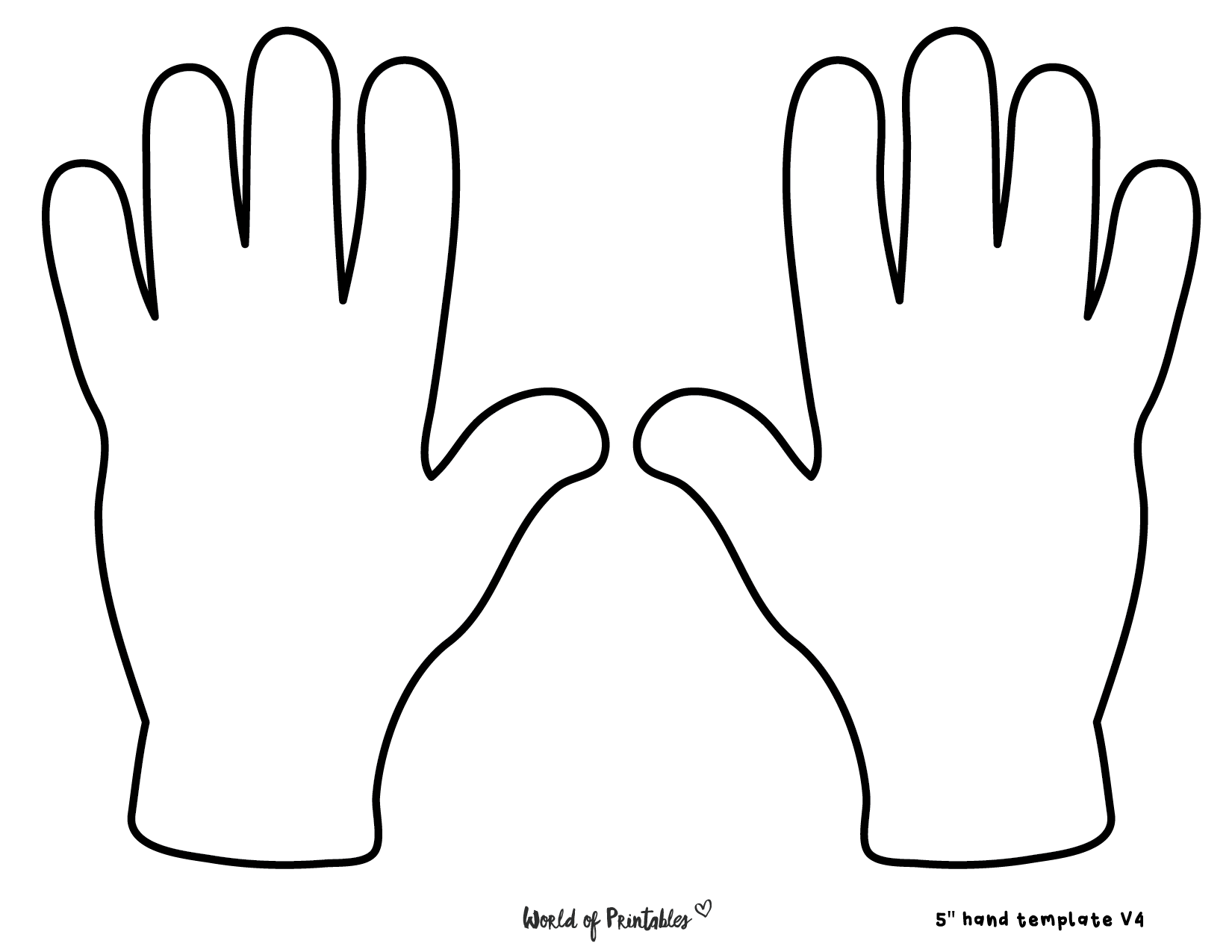 printable hand template