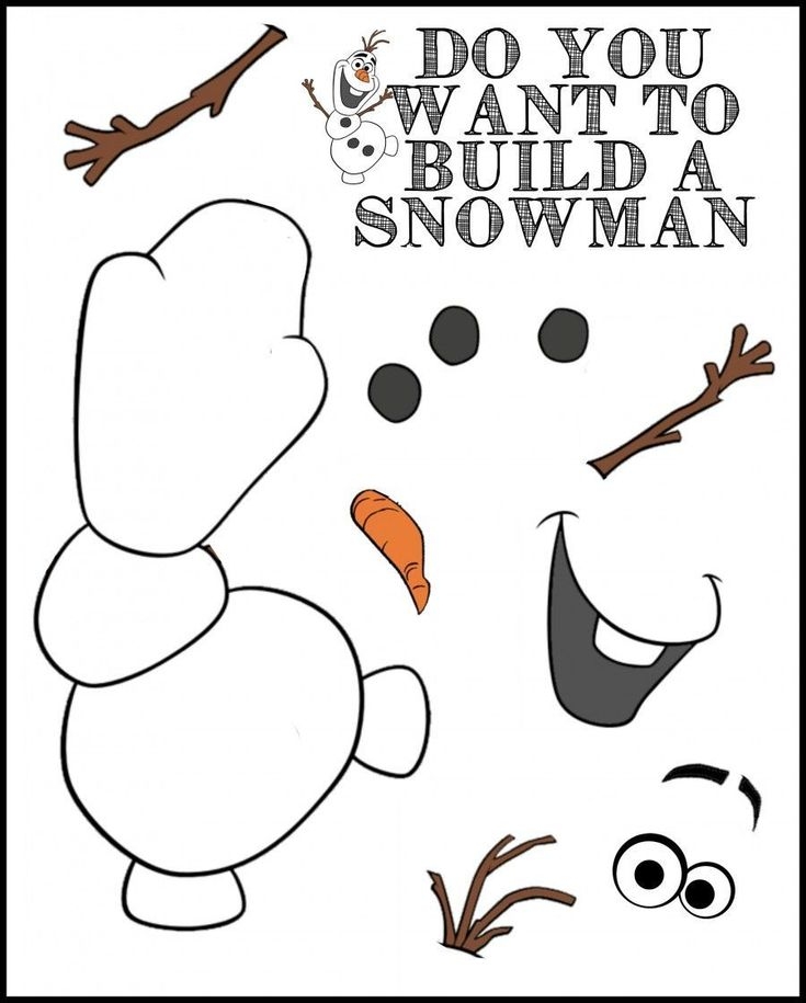 Cut Out Large Olaf Printable