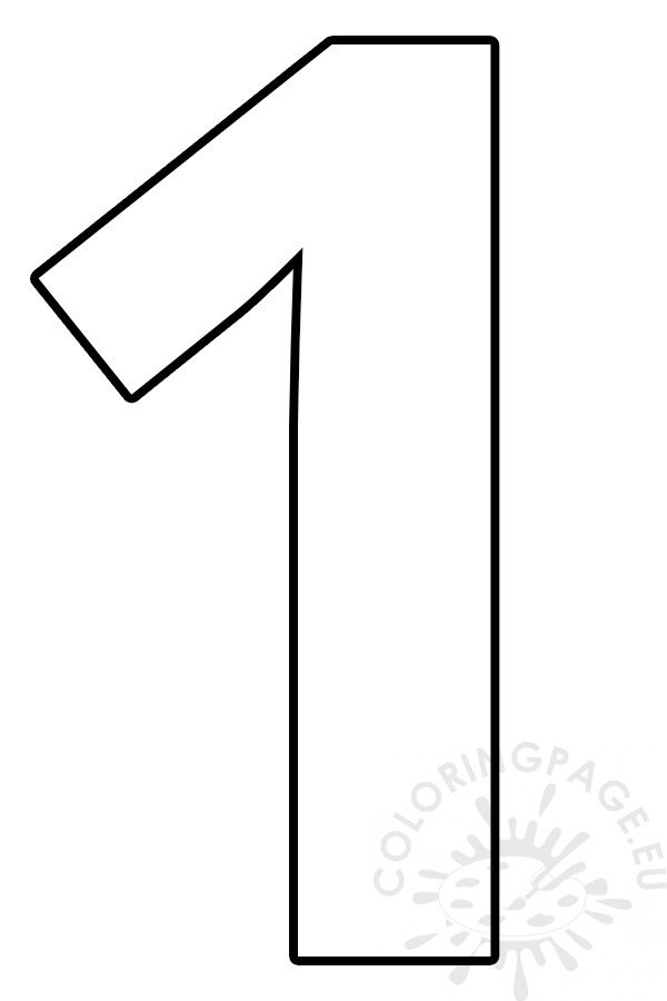 big number 1 to print