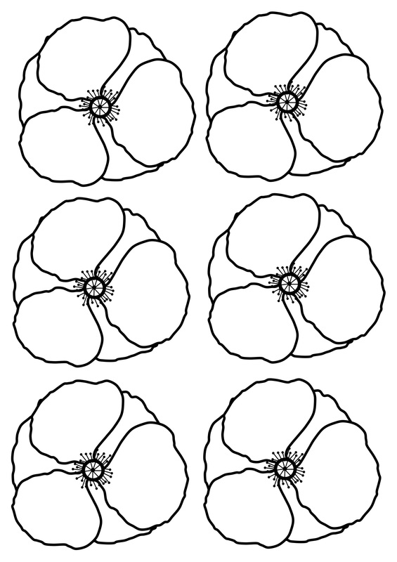 paper poppies cut out template